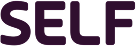 The word 'SELF' in purple text on a white background